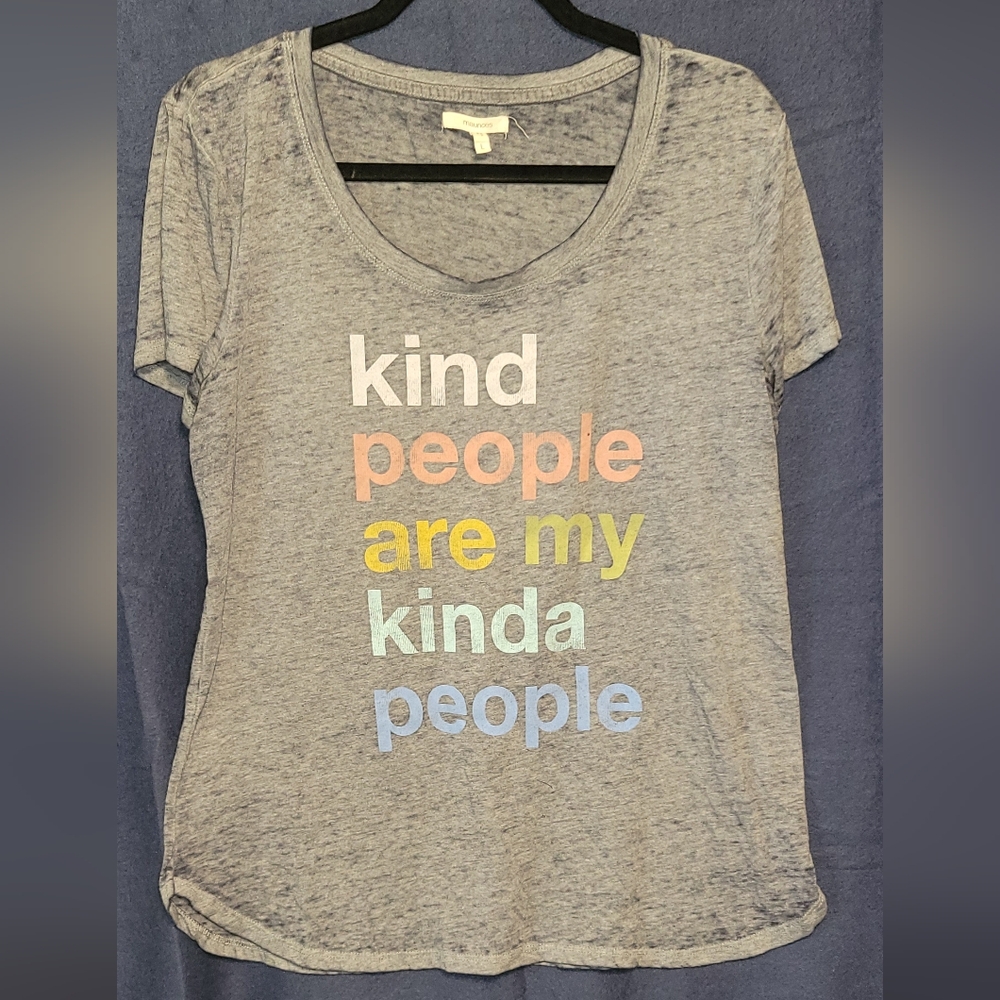 Maurices Relaxed Destressed Blue Tshirt